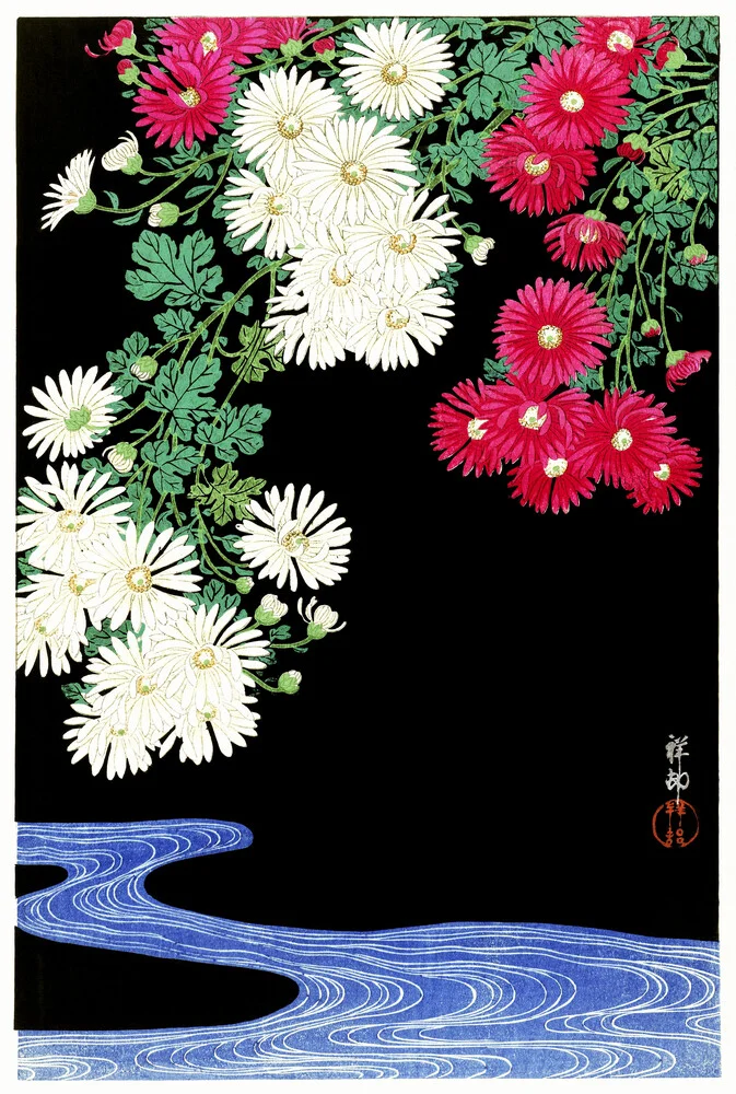 Crisantemi di Ohara Koson - Fotografia Fineart di Japanese Vintage Art