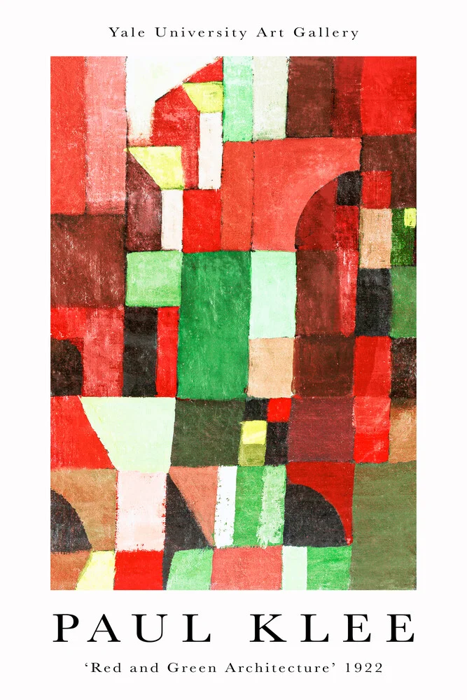 Red and Green Architecture von Paul Klee - Fotografia Fineart di Art Classics