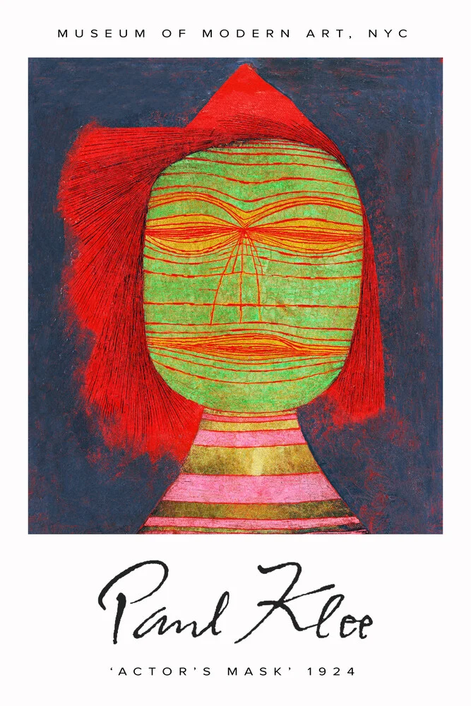 Maschera dell'attore di Paul Klee - Fotografia Fineart di Art Classics