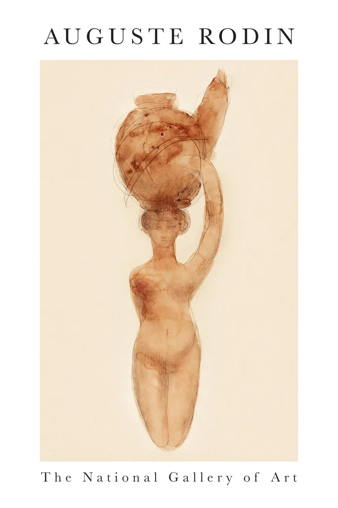 Nudo, ginocchio destro flesso di Auguste Rodin di Auguste Rodin - Fotografia Fineart di Art Classics