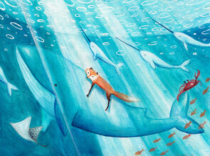 Marta Casals Juanola, Cosmic Whale nuota con Fox (Spagna, Europa)
