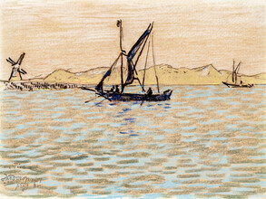 Art Classics, Jan Toorop: Barche a vela al largo di Domburg - Paesi Bassi, Europa)