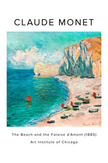 Classici dell'arte, Claude Monet: La spiaggia e la Falaise d'Amont - mostra. poster (Francia, Europa)