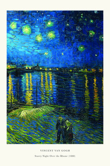 Classici dell'arte, Notte stellata sul Rodano di Vincent van Gogh - Francia, Europa)