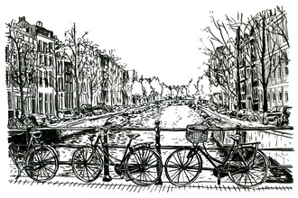 Mieke Van Der Merwe, In bicicletta ad Amsterdam (Sud Africa, Africa)