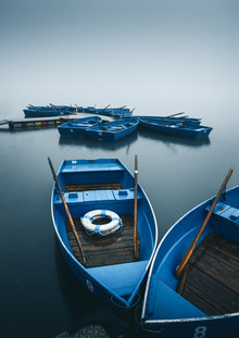 Niels Oberson, Blue Boats in the Fog - Svizzera, Europa)