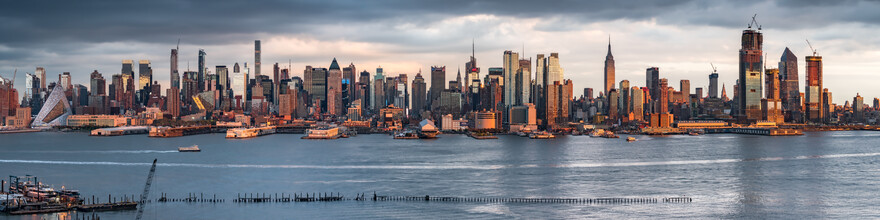 Jan Becke, skyline di Manhattan lungo il fiume Hudson (Stati Uniti, Nord America)