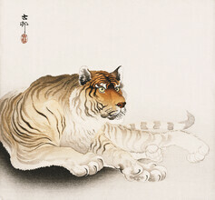Arte vintage giapponese, tigre di Ohara Koson