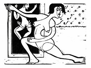 Classici d'arte, pratica di ballerini (di Ernst Ludwig Kirchner (Germania, Europa)