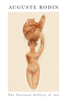 Classici dell'arte, nudo, ginocchio destro flesso di Auguste Rodin di Auguste Rodin