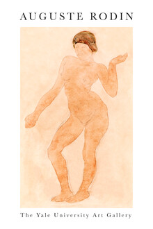 Classici d'arte, nudo, ginocchio destro flesso di Auguste Rodin (Francia, Europa)