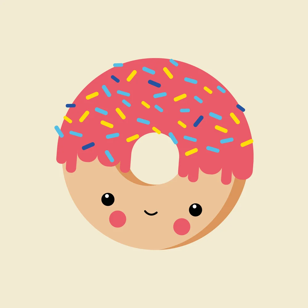 Donut - illustratie voor kinderkamer - Fineart fotografie door Pia Kolle