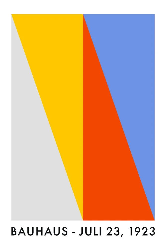 Bauhaus (grijs, geel, rood, blauw) - Fineart fotografie door Bauhaus Collection
