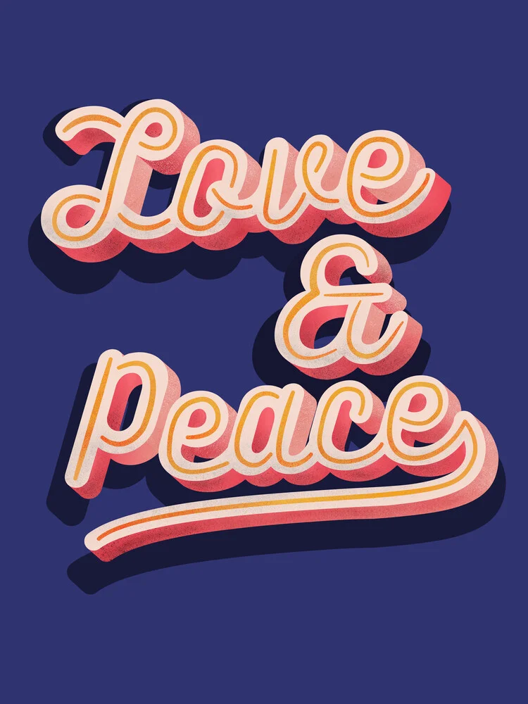 Liefde en vrede typografie - Fineart fotografie door Ania Więcław