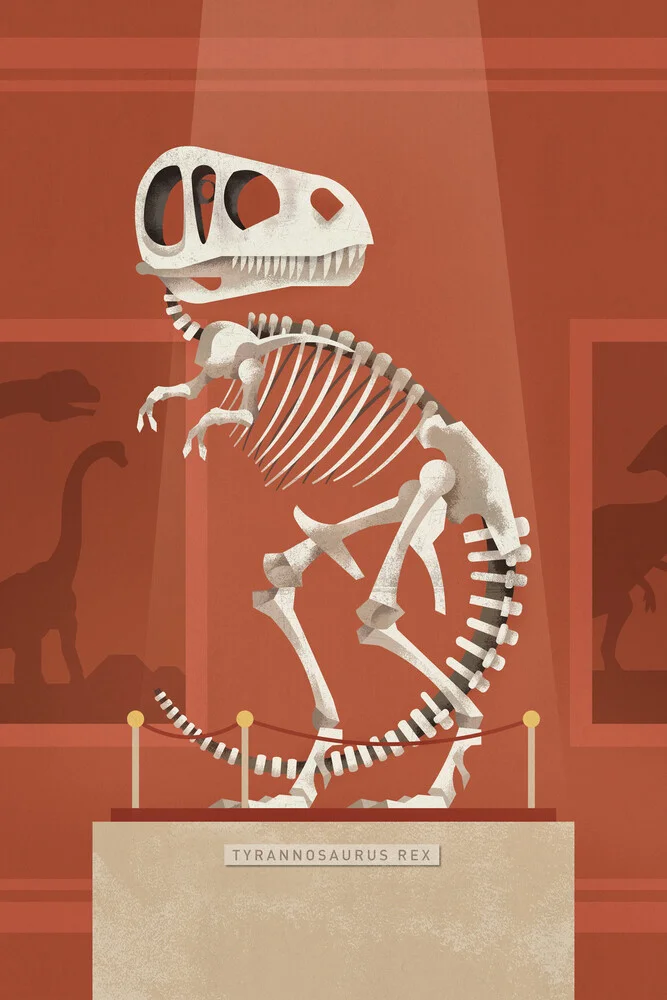 T-Rex Skeleton 1 - Fineart fotografie door Dieter Braun