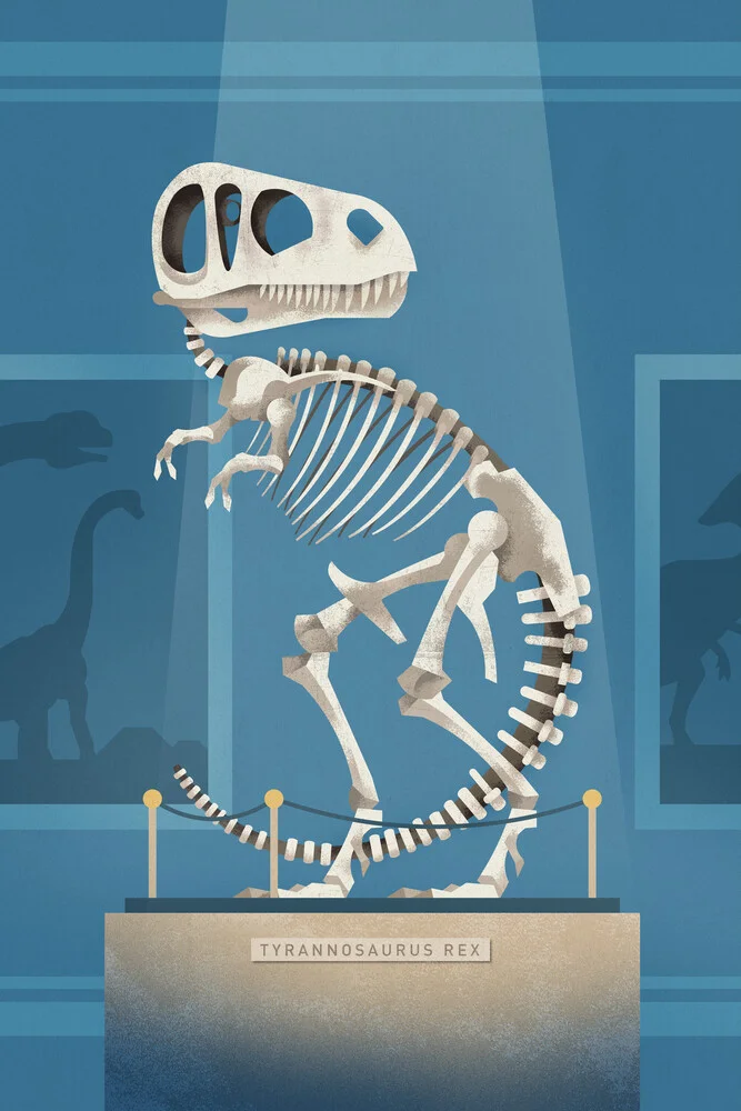 T-Rex Skeleton 2 - Fineart fotografie door Dieter Braun