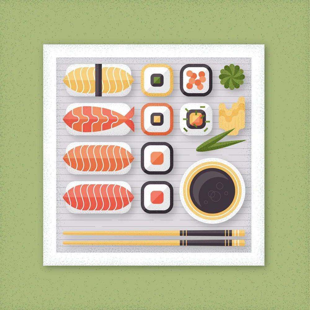 Sushi - fotokunst van Adrian Bauer