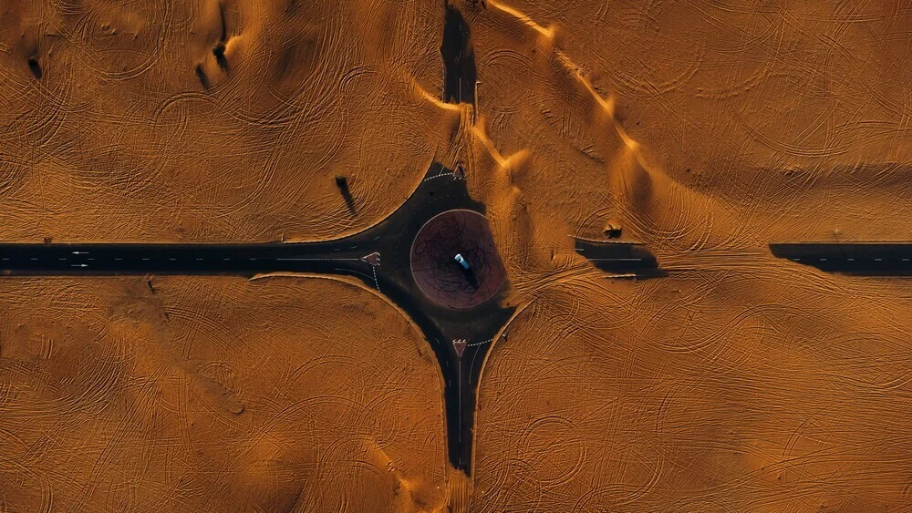 Woestijnrotonde - Fineart-fotografie door André Alexander