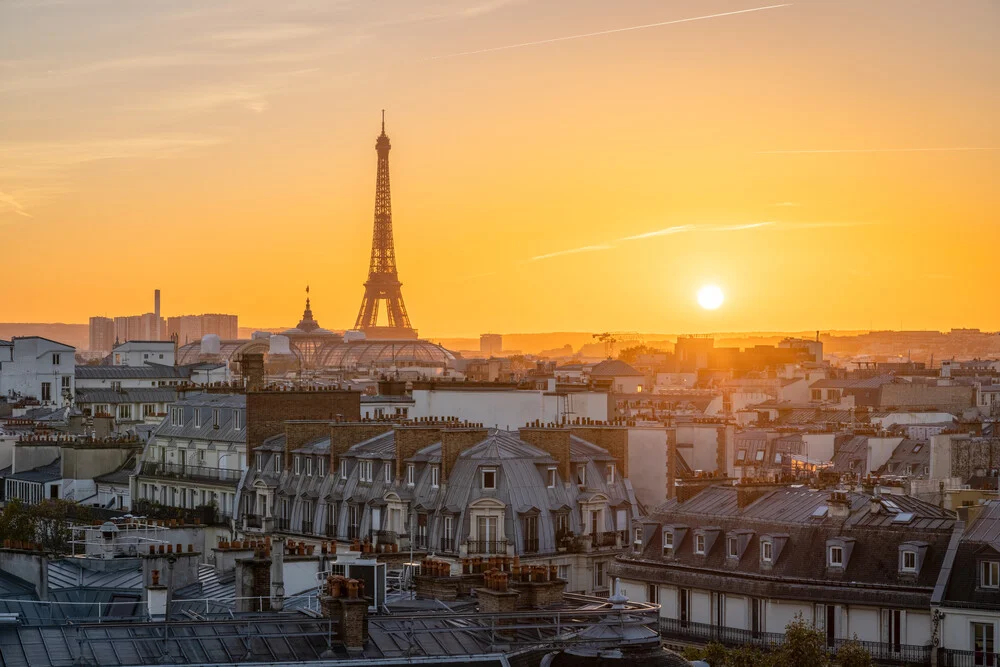 Sonnenuntergang in Parijs - fotokunst von Jan Becke