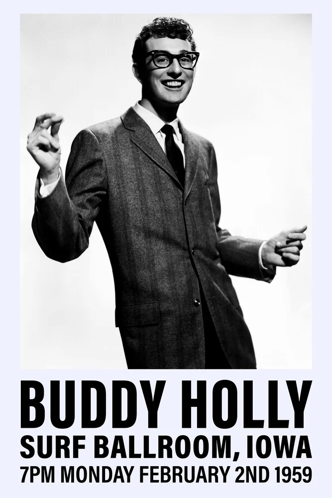 Buddy Holly in de Surf Ballroom - Fineart fotografie door Vintage Collection