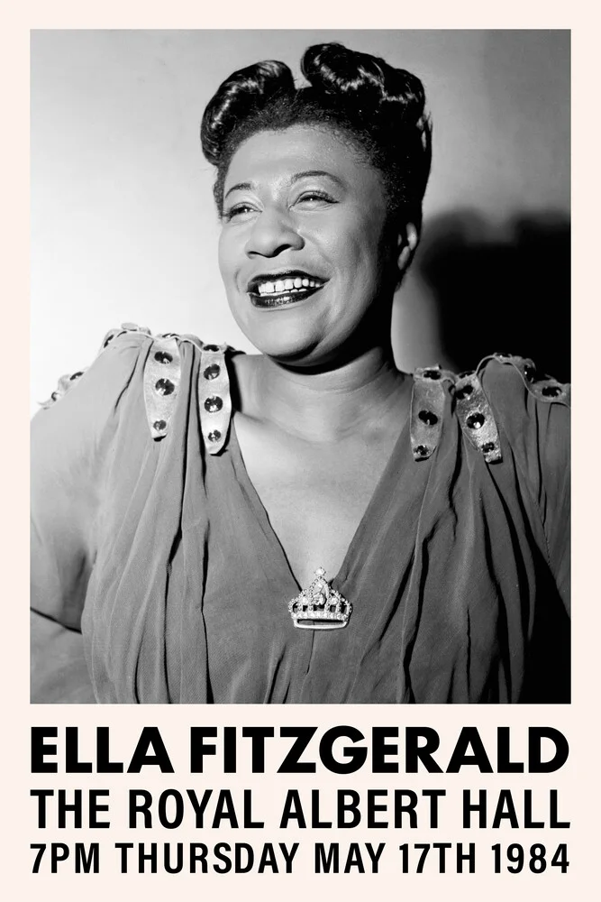 Ella Fitzgerald in Royal Albert Hall - Fineart-fotografie door Vintage Collection