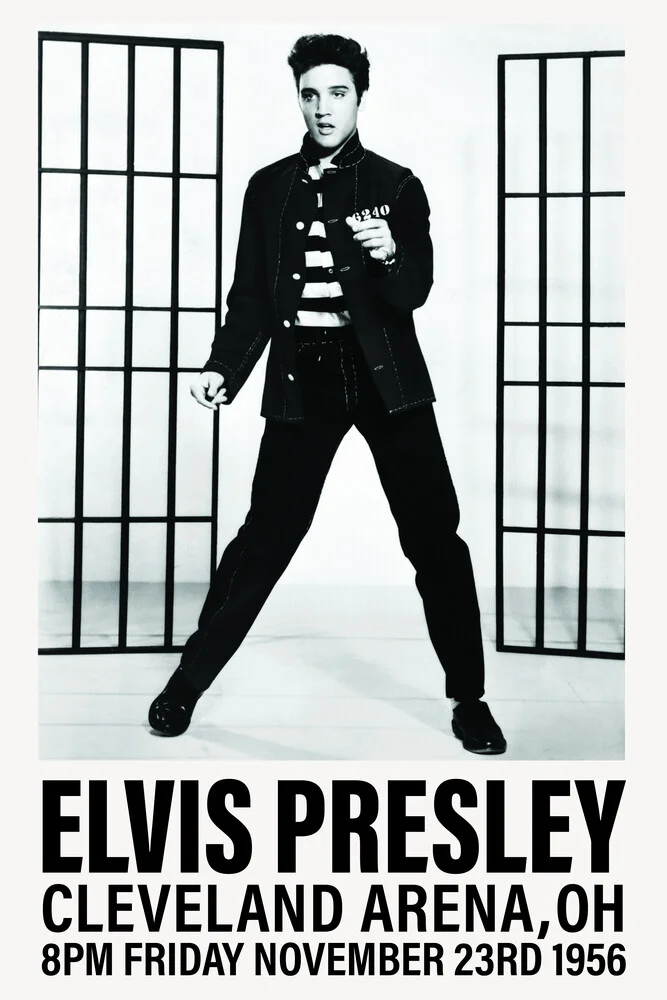 Elvis Presley - Cleveland Arena - Fineart-fotografie door Vintage Collection