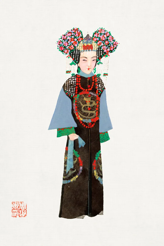Chinese keizerin - Fineart-fotografie door Vintage Collection