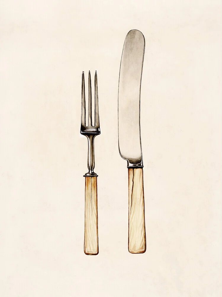 Grace Halpin: Mes en vork - Fineart-fotografie door Vintage Collection