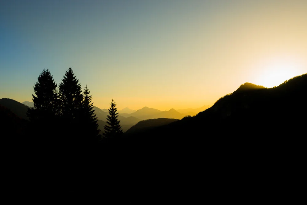 Zonsondergang in de Oostenrijkse Alpen - Fineart fotografie door Manuel Ferlitsch