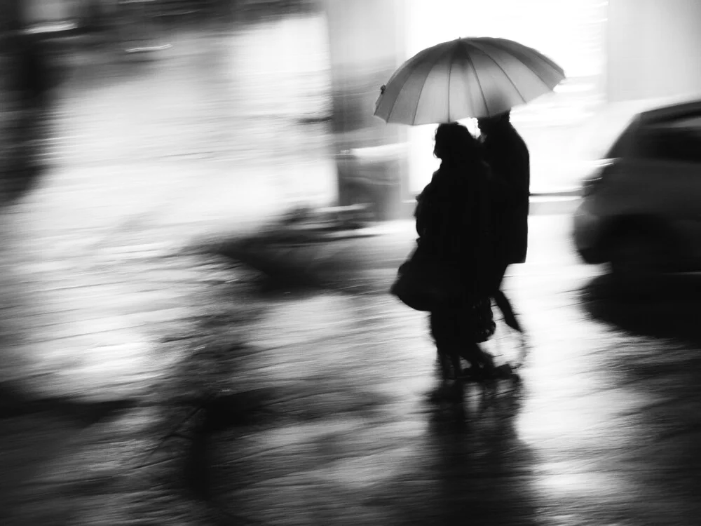 In de regen ... in de nacht - fotokunst von Massimiliano Sarno