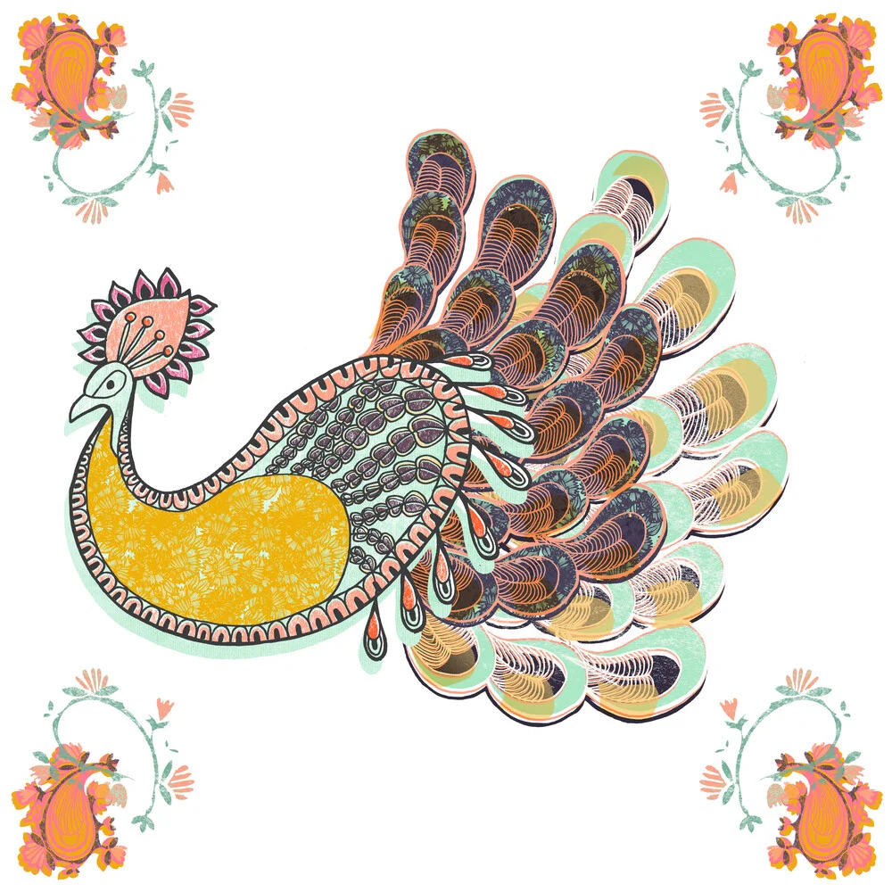Paisley Peacock - Fineart fotografie door Catalina Villegas