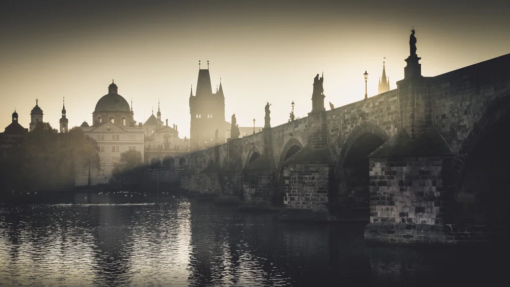 Charles Bridge Panorama Prague - Fineart fotografie door Ronny Behnert