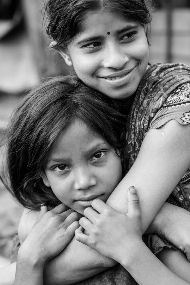 Vrienden in Dhaka - Fineart fotografie door Jan Møller Hansen
