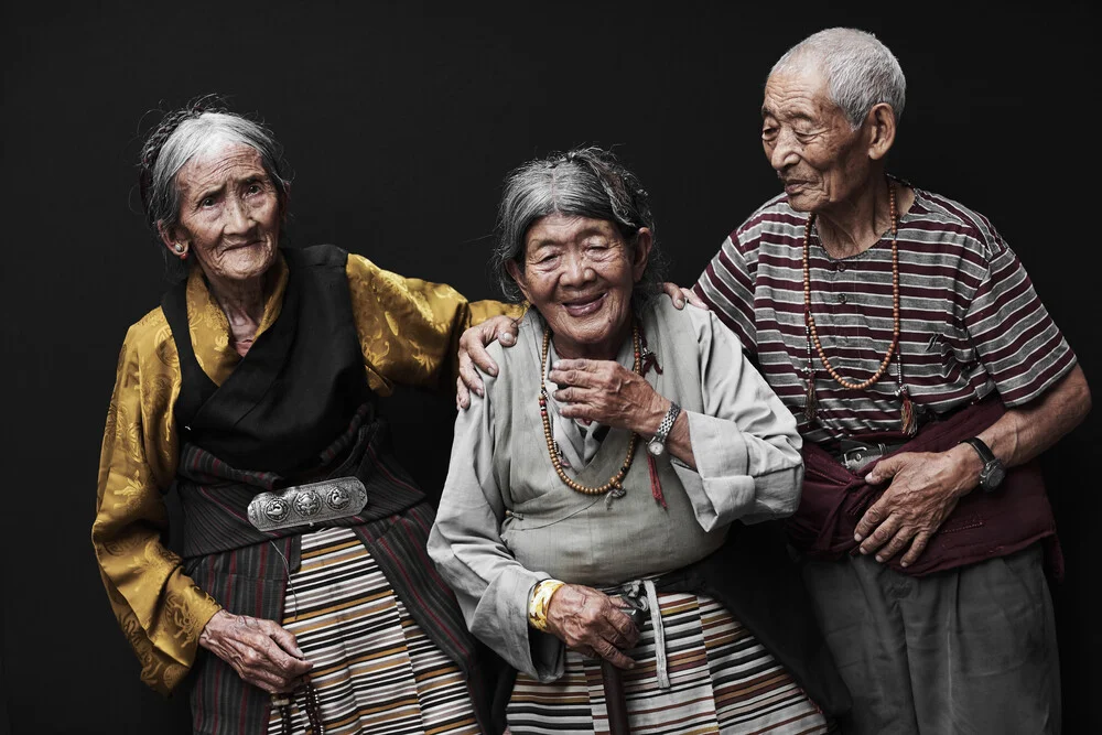 Tibetaanse vluchtelingen - fotokunst von Jan Møller Hansen