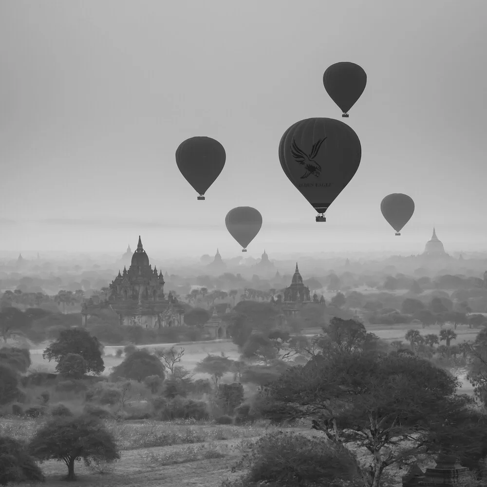 Ballons über Bagan - Fineart fotografie door Sebastian Rost