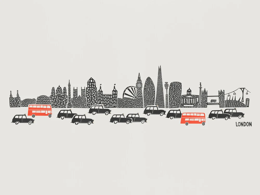 London Skyline - fotokunst van Fox And Velvet
