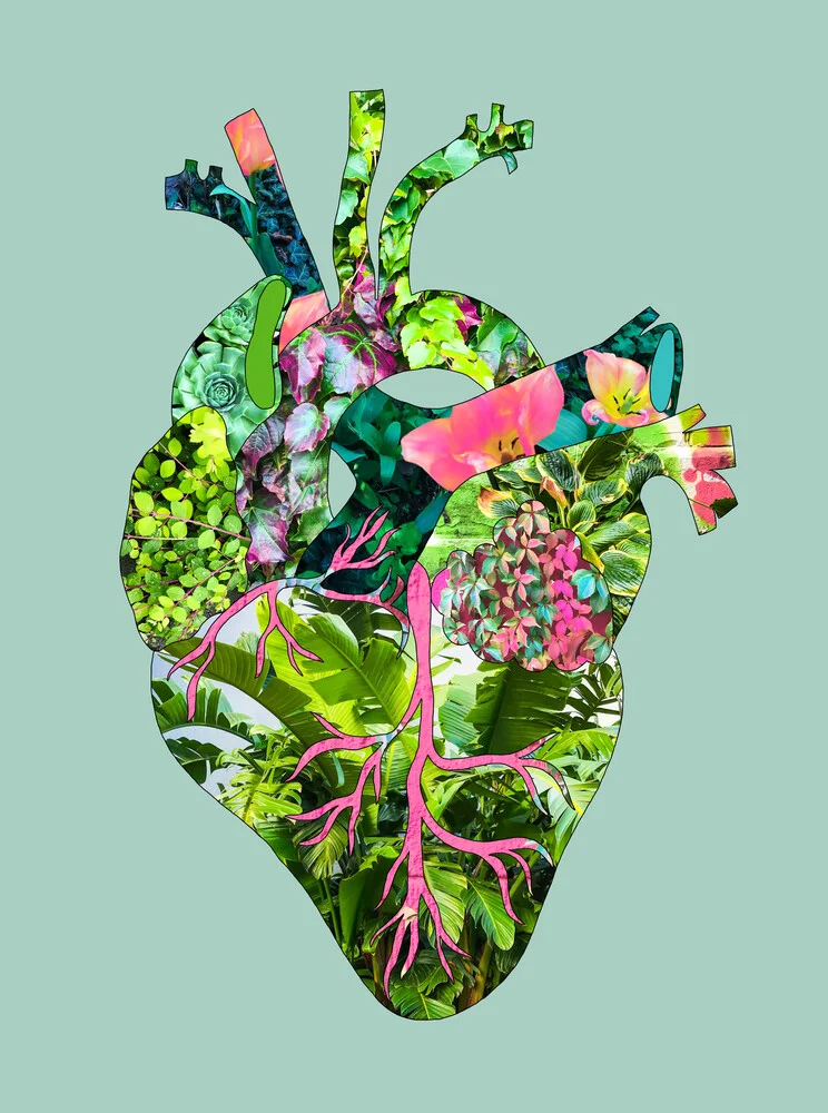 My Botanical Heart Mint - Fineart fotografie door Bianca Green