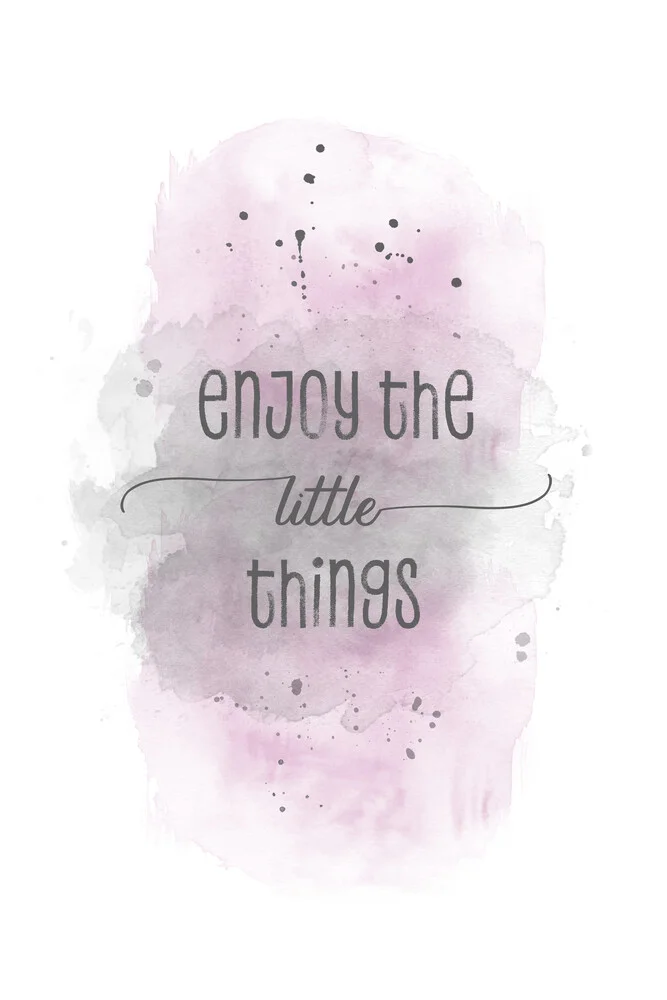 Geniet van de kleine dingen | aquarel roze - Fineart fotografie door Melanie Viola