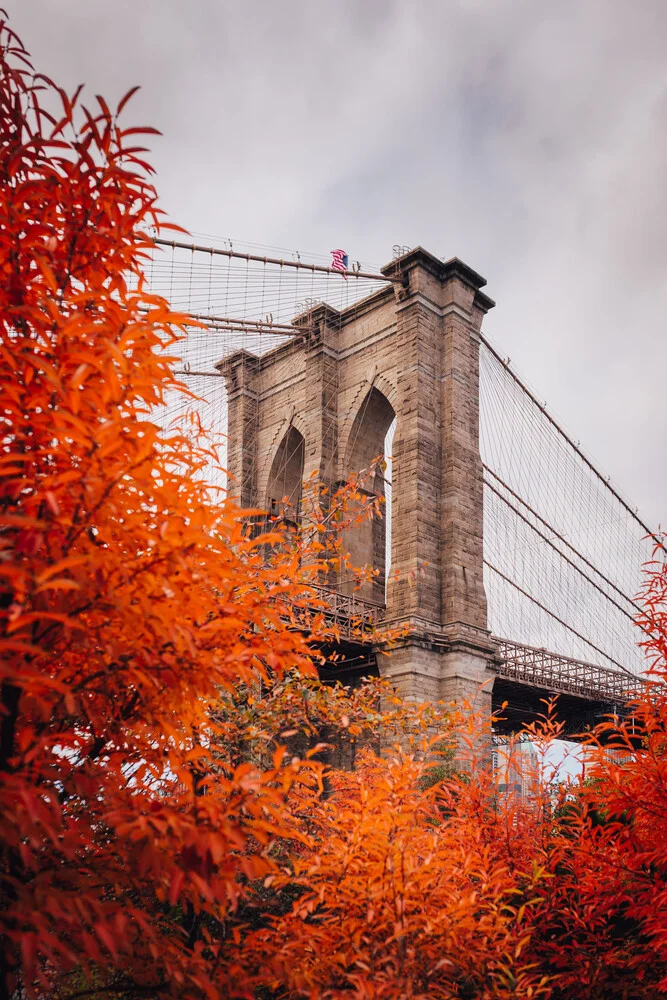 Red Fall in Brooklyn - Fineart-fotografie door Christian Seidenberg