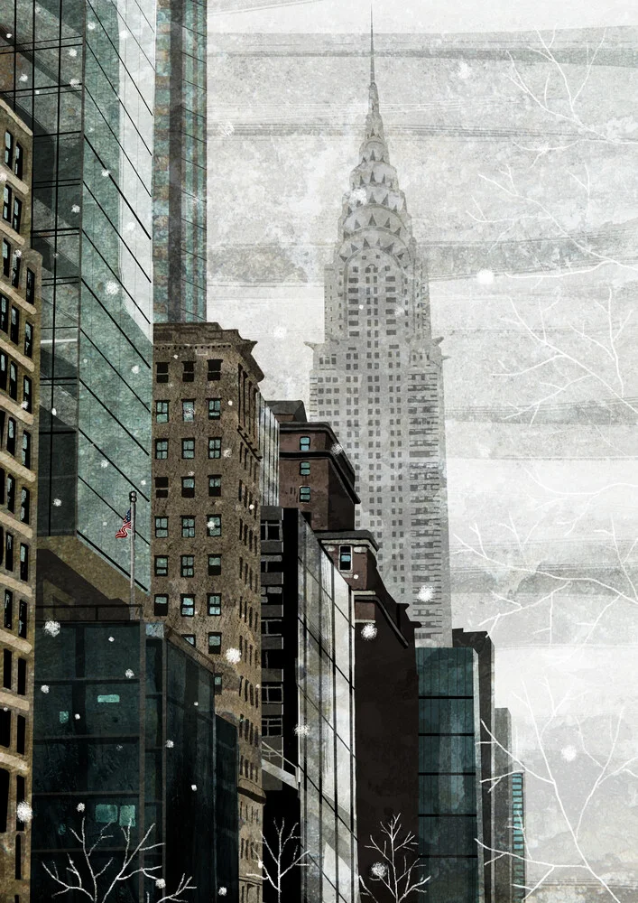 New York in de Winter - Fineart-fotografie door Katherine Blower