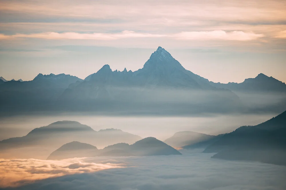 Mount Watzmann boven de wolken - Fineart fotografie door Sebastian ‚zeppaio' Scheichl