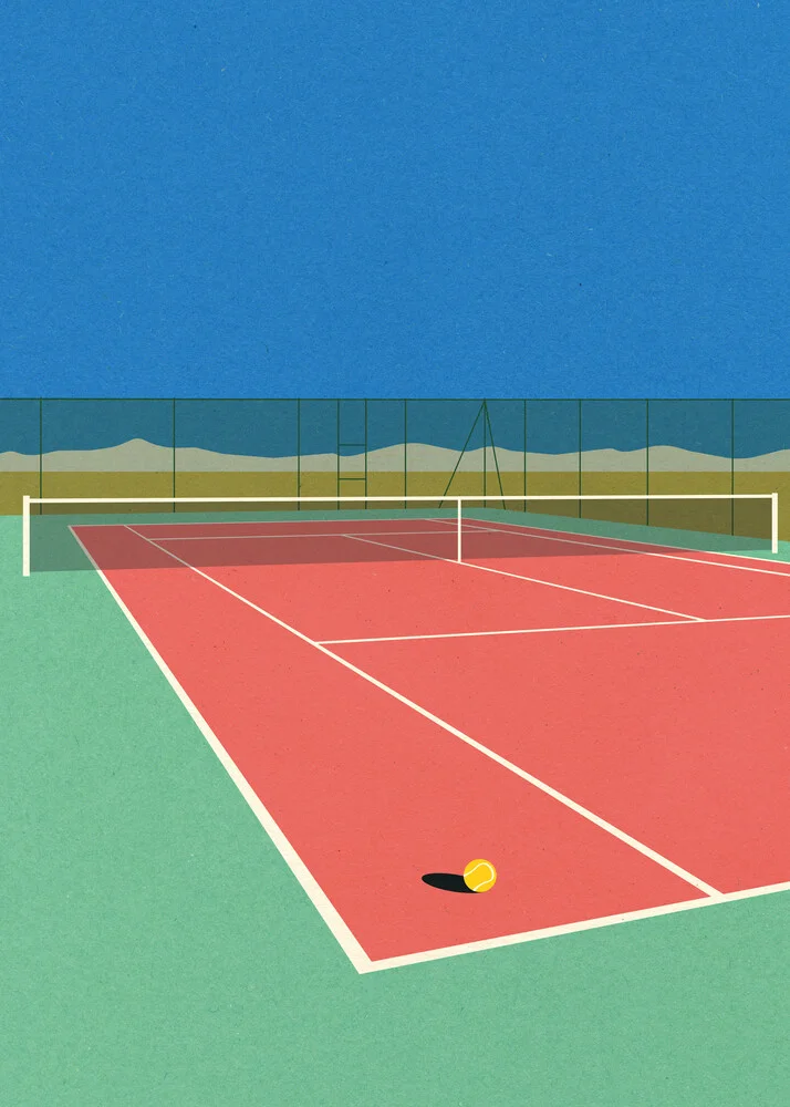 Tennisbaan in de woestijn - Fineart fotografie door Rosi Feist