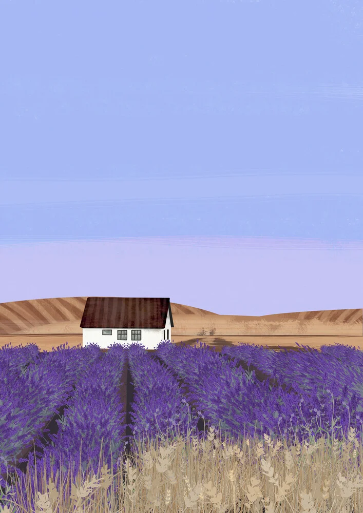 lavendel Cottage - Fineart fotografie door Katherine Blower