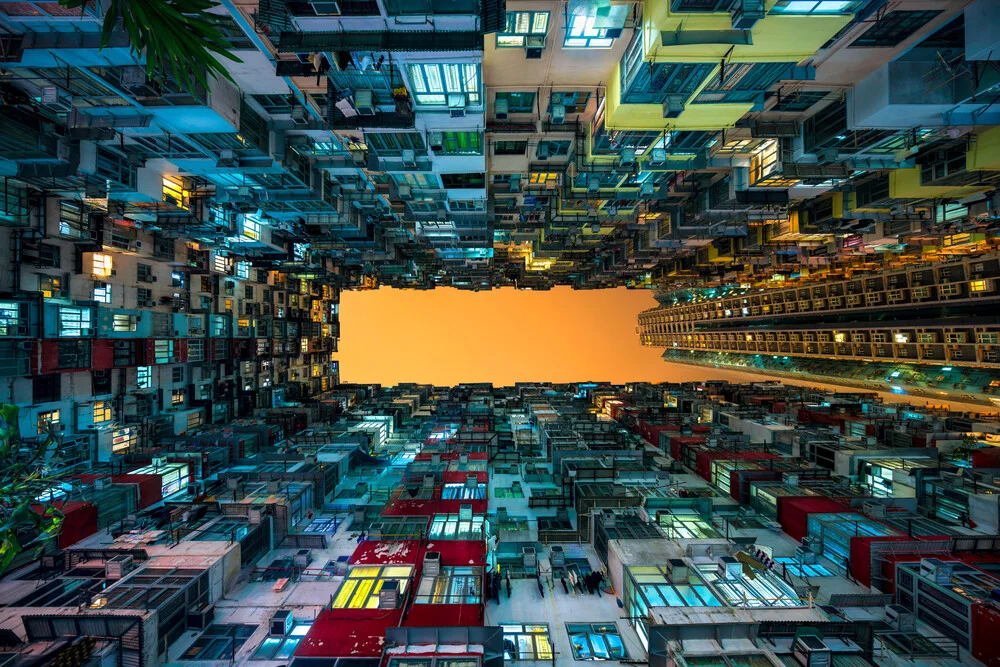 Wolkenkrabbers in Hong Kong - Fineart fotografie door Jan Becke