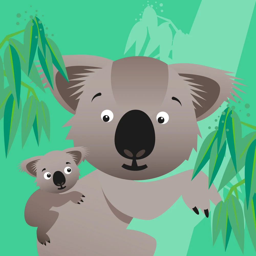 Kinderkamer Koala's - Illustratie voor kinderen - Fineart fotografie door Pia Kolle