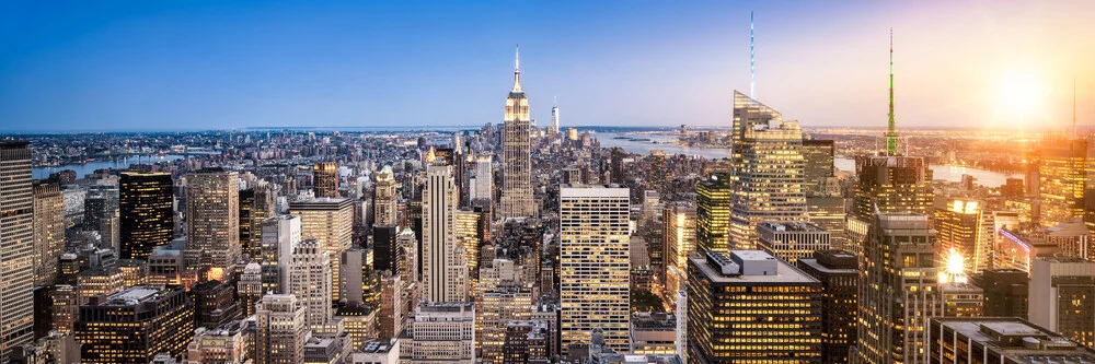 Manhattan Skyline Panorama - fotokunst van Jan Becke