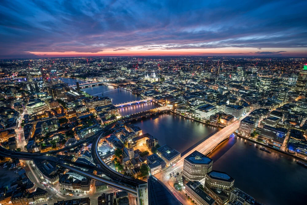 Londen Stadtansicht bei Nacht - fotokunst von Jan Becke