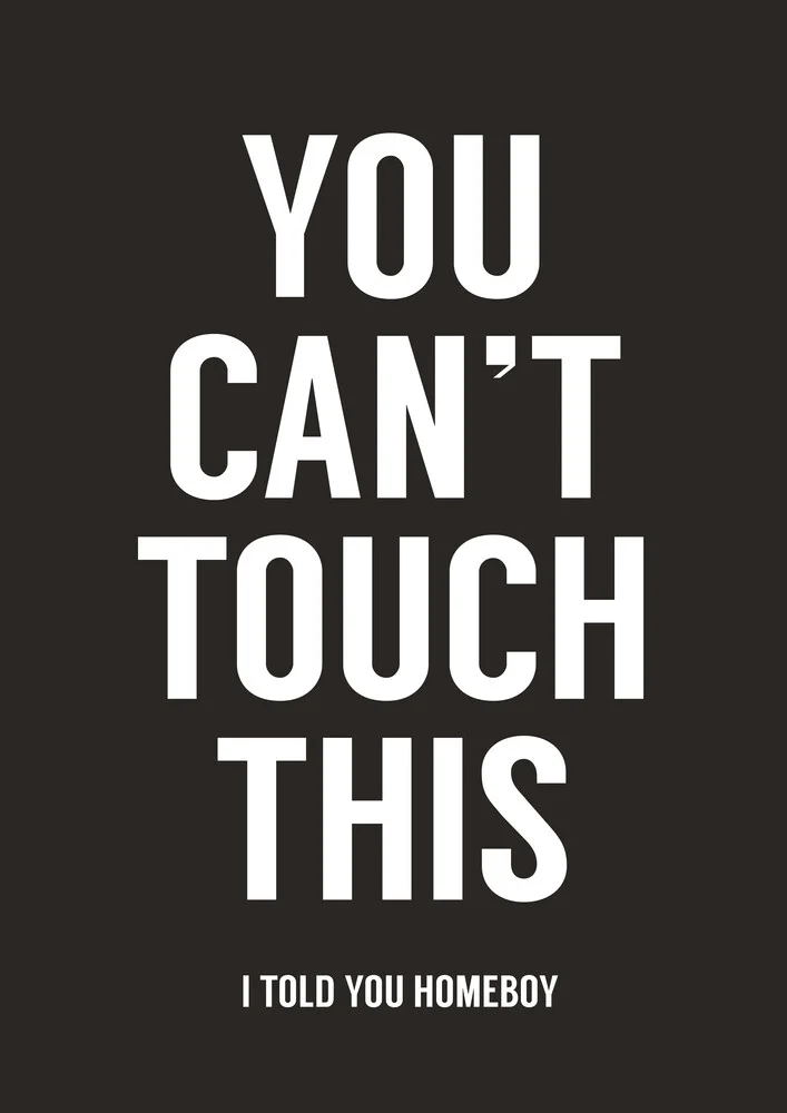 Je kunt dit niet aanraken (zwart) - Fineart fotografie door Balazs Solti
