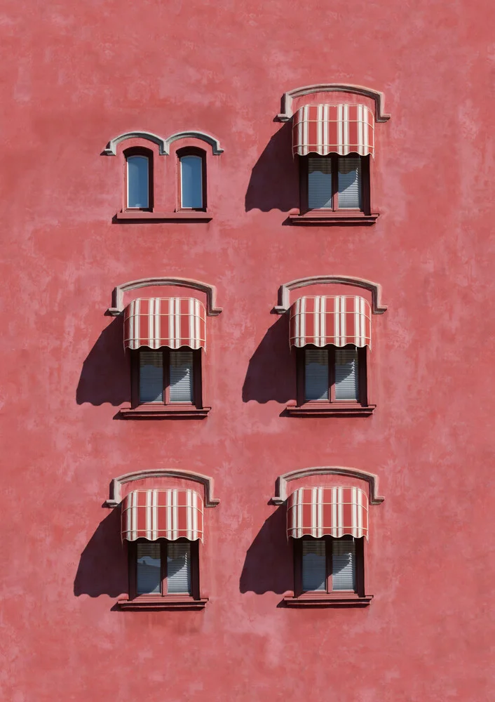 Rode muur - Fineart fotografie door Marcus Cederberg