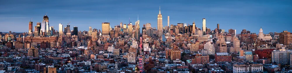Manhattan Skyline Panorama - fotokunst van Jan Becke